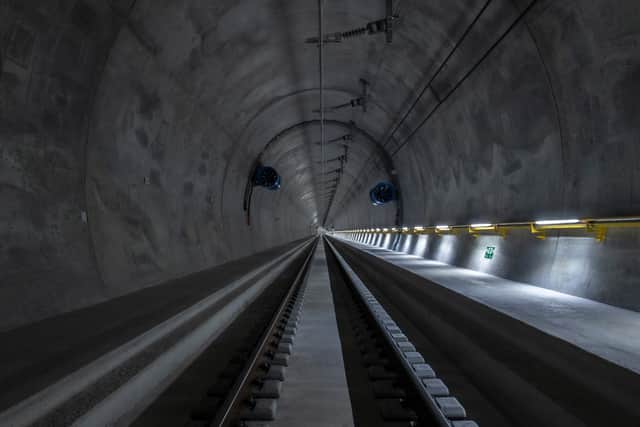 The Ceneri Base tunnel in Switzerland, which opened in September, is of a similar length to the Forth tunnel proposed by the Scottish Greens. (Picture: AlpTransit Gotthard Ltd)