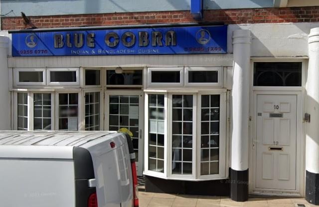 Blue Cobra, in Pier Street, Lee-on-the-Solent, received a five rating on February 23, according to the Food Standards Agency website.