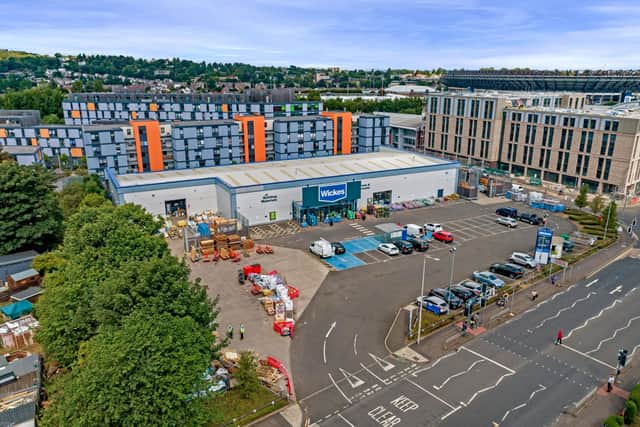 The store building on Edinburgh's Stevenson Road is let to Wickes on a long-term lease.