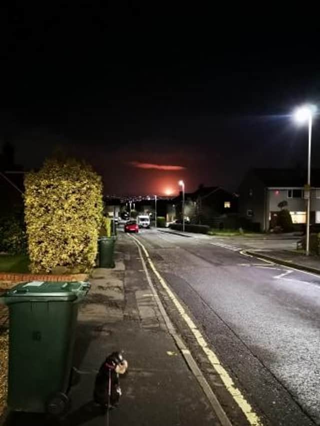 The flaring was visible last night from Baberton. Picture: Paul McDougall.