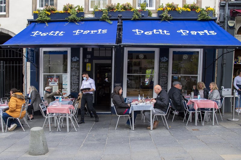 This friendly French bistrot offers "fantastic" outdoor dining when the sun's out in Edinburgh's Grassmarket. Petit Paris oozes rustic Parisian charm, with popular menu items including its French onion soup, steak with peppercorn sauce, and Crème brûlée à la vanille. Rating: 4.6 (740 reviews).