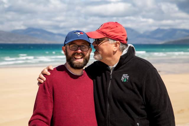 Gordon and his partner Shawn on the Isle of Harris.