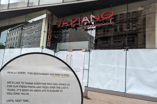 Italian restaurant, Vapiano, has closed its doors, five years after opening on South St David Street