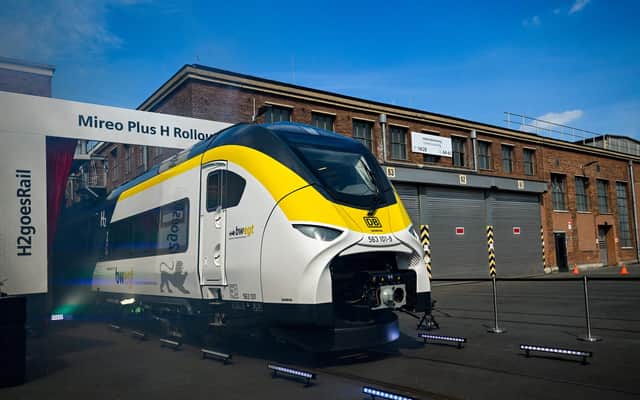 Germany will be hungry for green hydrogen to power hydrogen-fuelled trains like Siemens' Mireo Plus H, unveiled in May this year (Picture: Ina Fassbender/AFP via Getty Images)