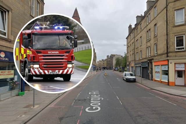 Fire crews were called to a tenement blaze on Gorgie Road in Edinburgh.