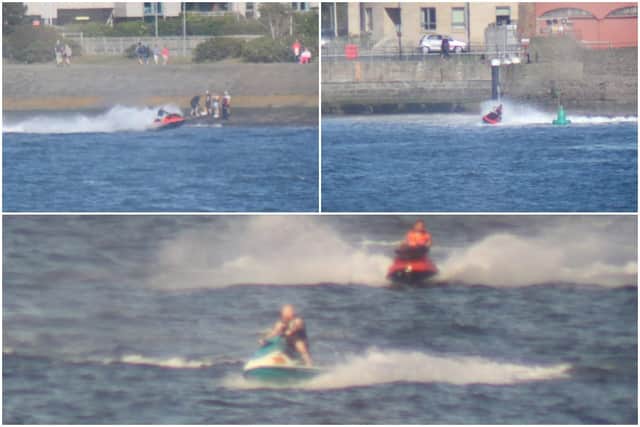 Marine wildlife experts have reacted with frustration to reports of jet skis being used in Wardie Bay, Granton. (Credit: Dr Mark Hartl)