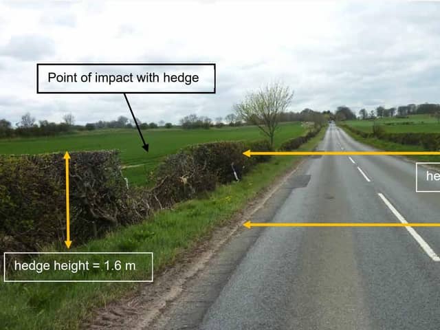 The A6105 where the crash happened. Picture: AAIB