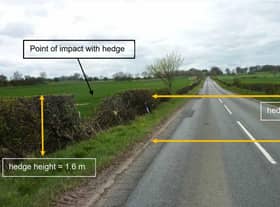 The A6105 where the crash happened. Picture: AAIB