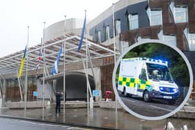 The incident happened on Tuesday morning at Horse Wynd in front of the Scottish Parliament building. Main photo by PA.