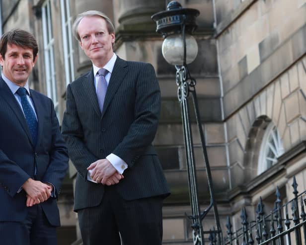 Hampden & Co CEO Graeme Hartop and chief commercial officer Andrew Bell, pictured in Edinburgh. Picture: Stewart Attwood
