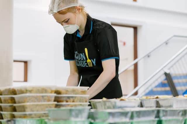 Scran Academy uses four kitchens to produce thousands of meals PIC: Hannah Bailey