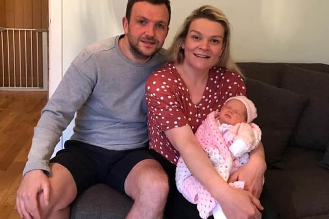 Andy and Karrie Sommerville with baby Heidi