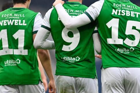 Utilita has been the back of the shirt sponsors for Hibs - but they're front of the kit for 2021-22 (Photo by Rob Casey / SNS Group)