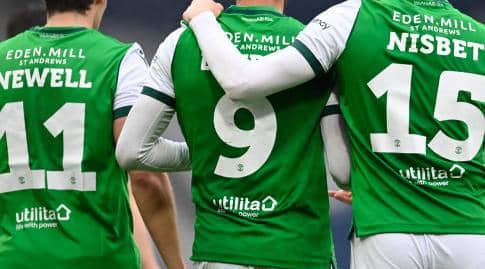 Utilita has been the back of the shirt sponsors for Hibs - but they're front of the kit for 2021-22 (Photo by Rob Casey / SNS Group)