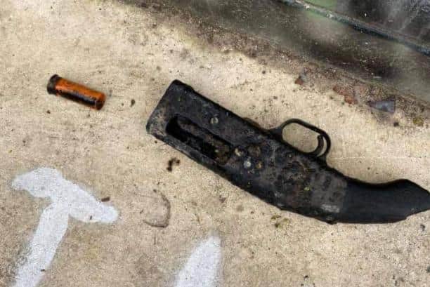 It is understood the item is the remains of a pump action shotgun.