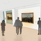 New exhibition galleries overlooking East Princes Street Gardens are being created as part of the overhaul of the Scottish National Gallery in Edinburgh.