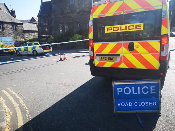Primrose Street in Leith has been cordoned off after the death of a man.
