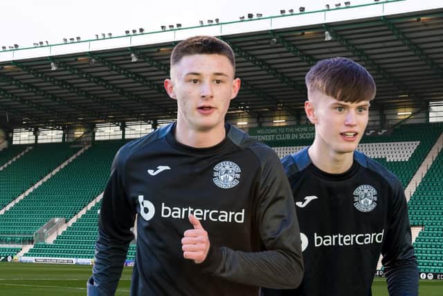 Jacob Blaney, left, and Oscar MacIntyre were named in the first-team squad against Ross County - and they could be joined by more Under-18s against Celtic