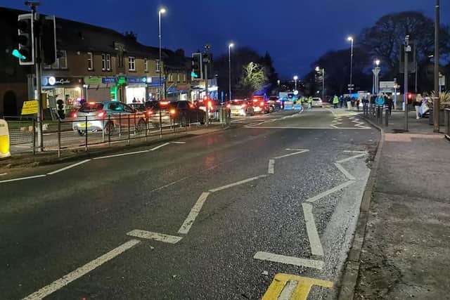 Comiston Road was closed while emergency services dealt with the incident on Wednesday.