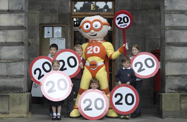The Reducer was the superhero mascot which promoted the 20mph limit in residential areas throughout the city.  Picture: Neil Hanna.