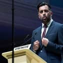 First Minister Humza Yousaf set out his strategy for independence at the SNP's one-day independence convention at the Caird Hall in Dundee on Saturday. Picture: Jane Barlow/PA Wire.