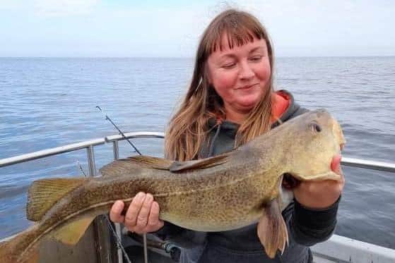 This 9lb cod was landed on Aquamarine Charters off Eyemouth.