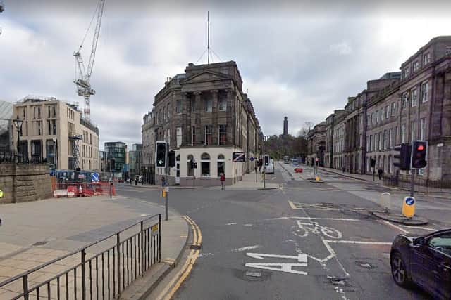 Emergency service attended the scene at around 4.35pm after receiving a report of a crash involving a female pedestrian and a bus on Princes Street at its junction with Leith Street (Photo: Google Maps).