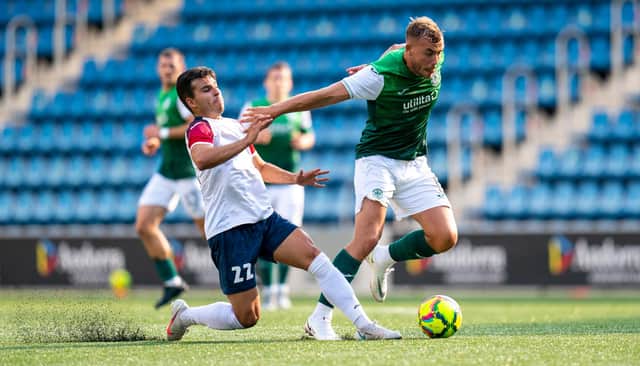 Hibs eliminated FC Santa Coloma of Andorra in the previous round