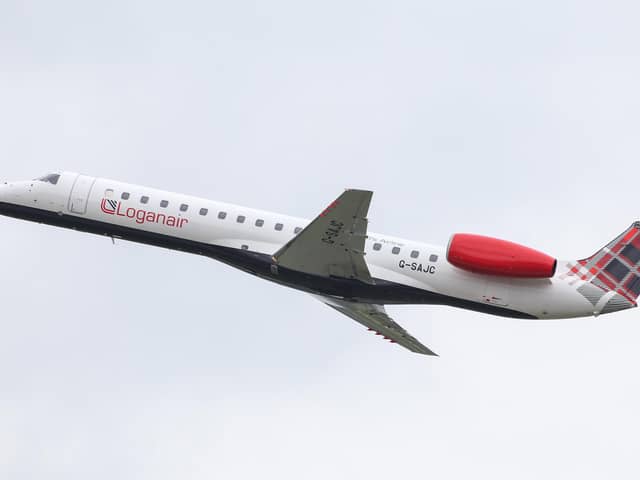 The Loganair flight made an emergency landing in Edinburgh.