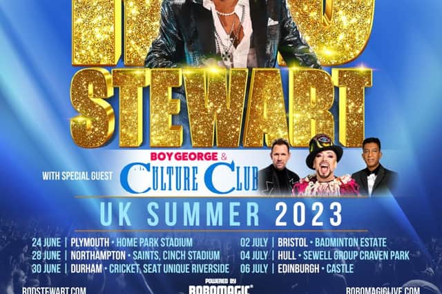 Boy George and Culture Club fans were left confused after the Eighties pop group announced they were the support act for Sir Rod Stewart in Edinburgh.