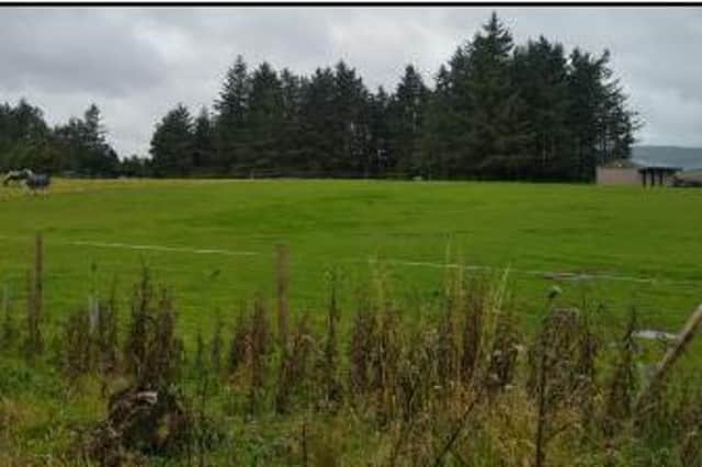 The site of the proposed home, on land near Meyerling, Penicuik.