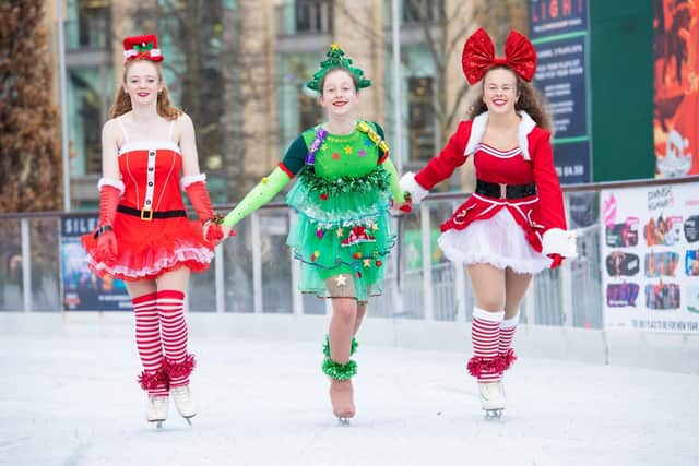 The original Edinburgh’s Christmas Ice Rink at East Princes Street Gardens.