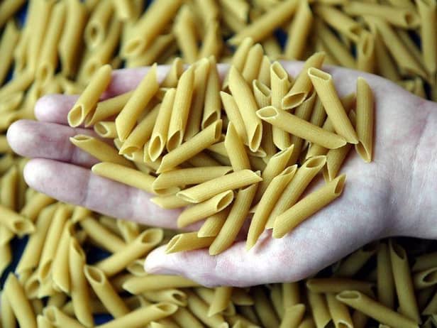 The price of pasta has soared over the last 12 months
Pic: Getty