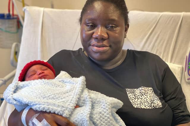 Baby Otame was born at NHS Lothian's Birth Centre at the Royal Infirmary of Edinburgh at 5.10am, weighing 8lb 8oz, with mum Elohu Egwowa (28) and Oghenekome Otame (31) from Edinburgh delighted with their Christmas arrival. PIC: Contributed.