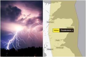 Met Office issue yellow weather warning for thunderstorms across Edinburgh