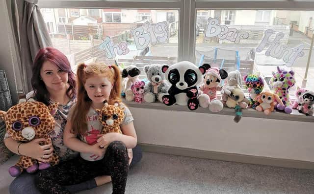 Jodie and her daughter Lexii have been decorating their windows for The Big Bear Hunt