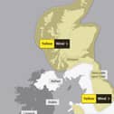 The yellow weather warning covers the period from midday to midnight on Christmas Eve.