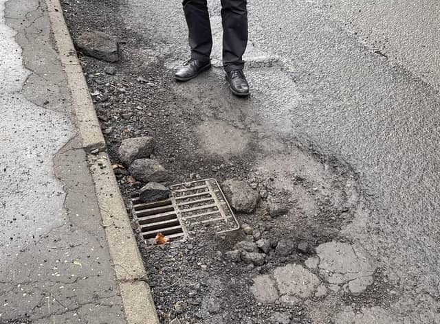 Councillor Graeme Bruce says the road is "an utter shambles".