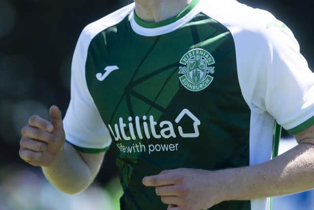 Hibs won't have Utilita as their shirt sponsor next season - although the energy firm's logo will be carried on children's replica shirts