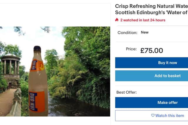 This mystery seller is flogging Water of Leith water on Ebay.