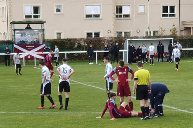 The top-of-the-table clash between Haddington Athletic and Leith Athletic was a feisty encounter