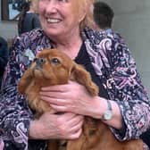 Christine Grahame MSP and show dog Bagel