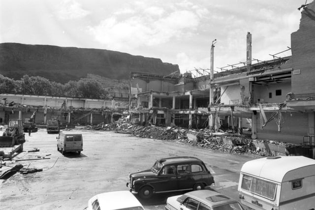 St Ann's the old Robert Younger brewery on Croft-an-Righ Lane in Edinburgh, which closed in 1961, is demolished to make way for a housing development in July 1987.