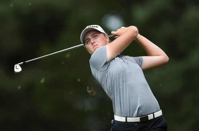 Hannah Darling in action during her semi-final in the R&A Girls Amateur Championship at Fulford. Picture: Jan Kruger/R&A/R&A via Getty Images.