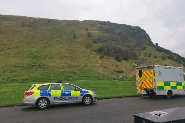 The body of a man was found on Salisbury Crags in Edinburgh.