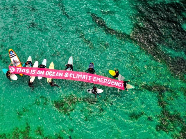 A 'Paddle Out' protest is being held at Portobello Beach by Surfers Against Sewage, on Saturday, May 20.