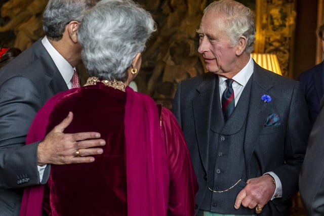 King Charles chatted to several guests during Monday's event in Edinburgh