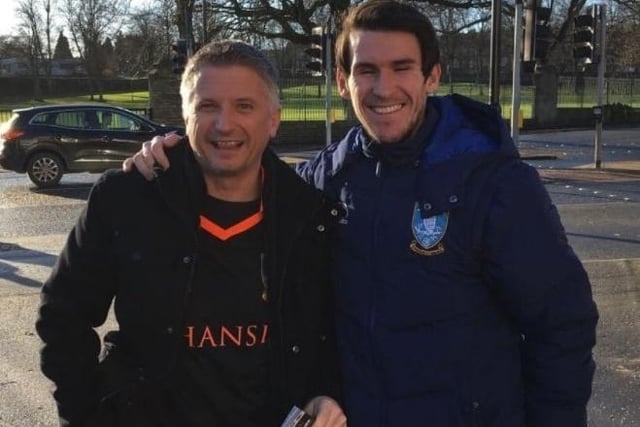 Rob Shirley shared this photo on Twitter of him with former Wednesday midfielder Kieran Lee.