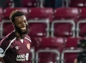Beni Baningime is all smiles after his Hearts debut.