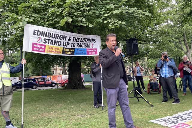 Foysol Choudhury addresses supporters in